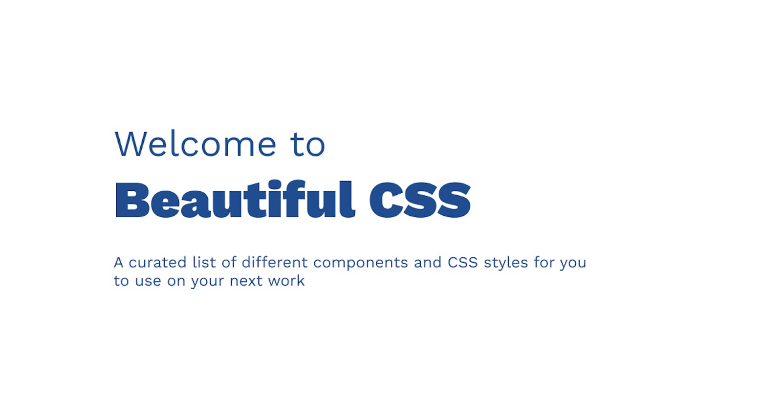 Announcing 'Beautiful CSS'