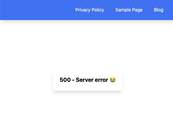 500 Error page in Next.js