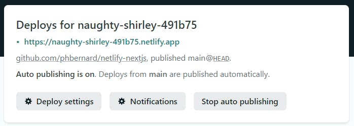 Netlify app URL