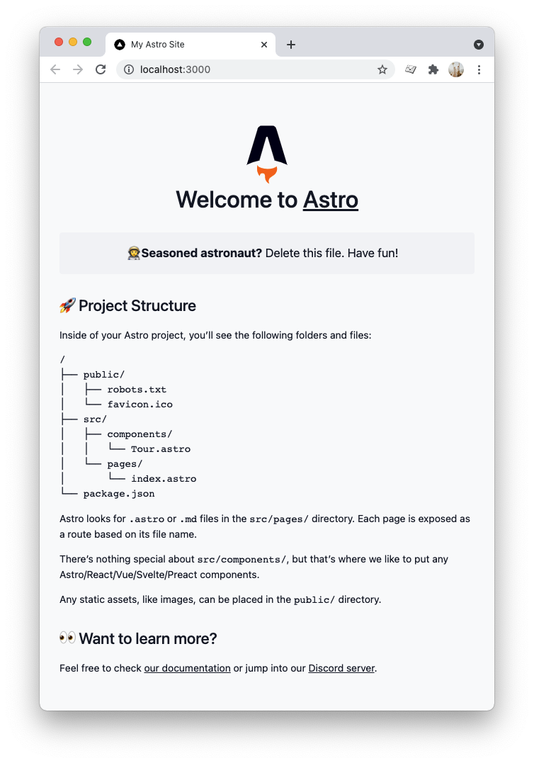 Astro working demo website