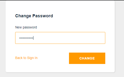 user signin new password