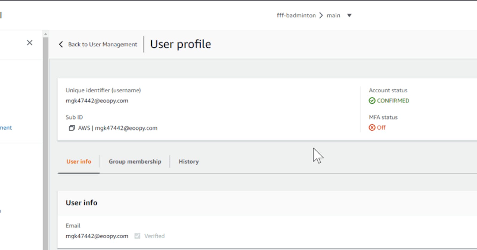 User management with the AWS Amplify Admin UI instead as self sign up