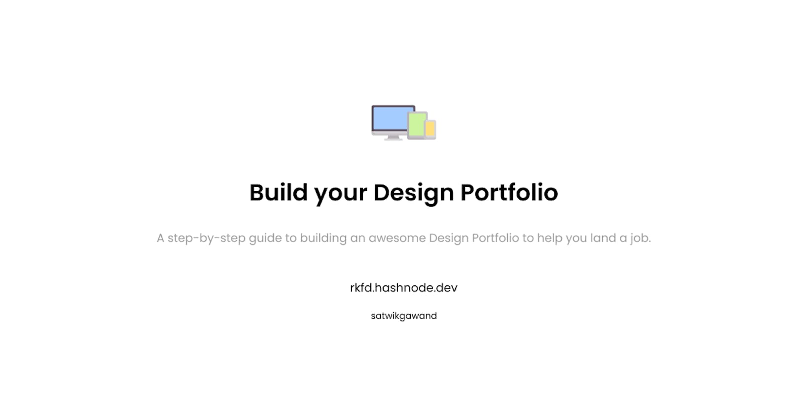 Build your Design Portfolio