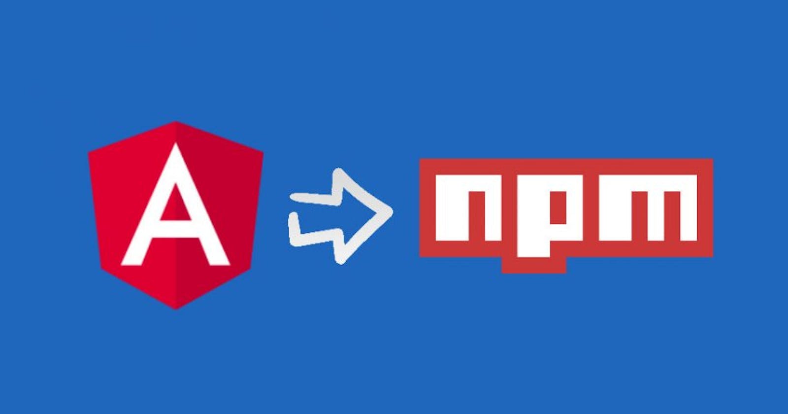 How to create an npm Angular package project using angular workspace