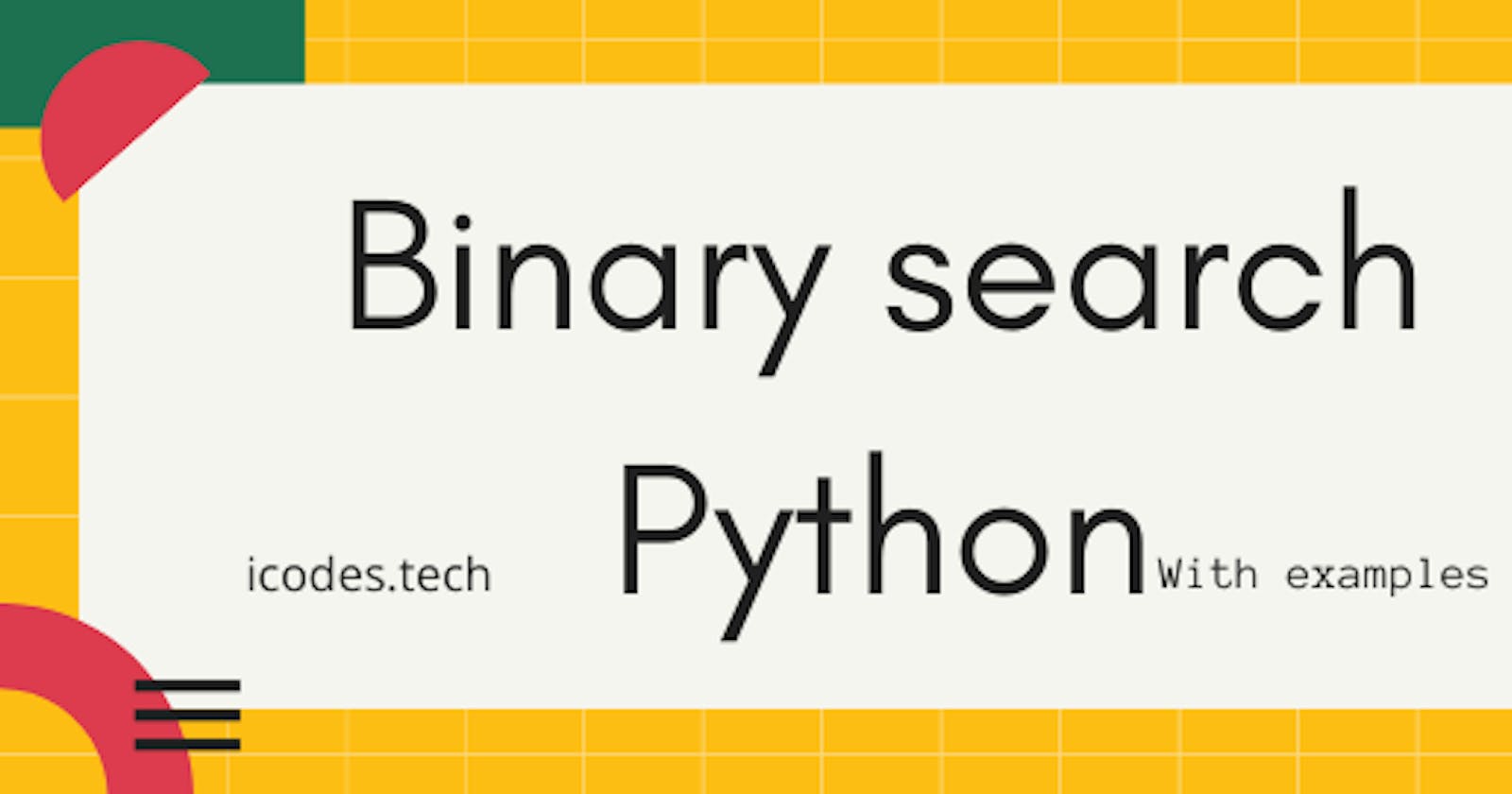 Binary search python