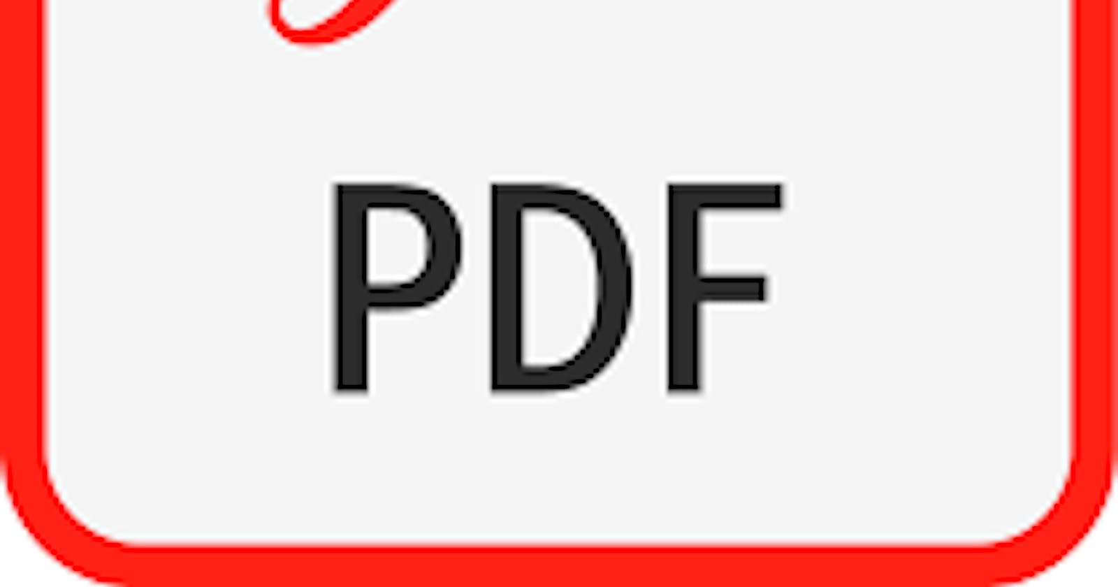 Generating PDF for HTML Page