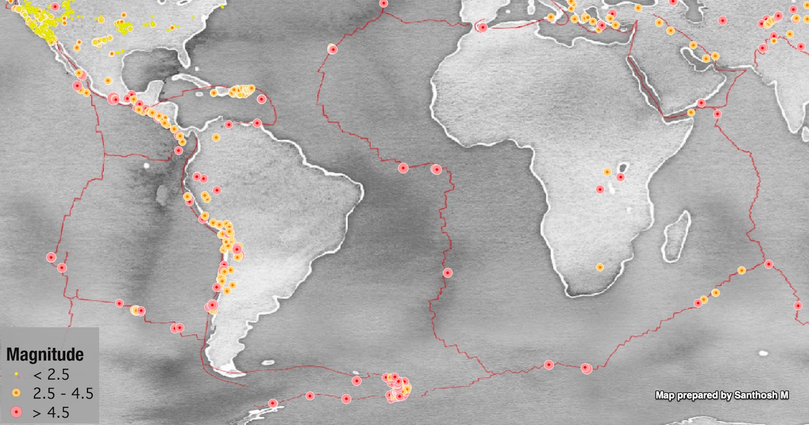 Using USGS API to map earthquake