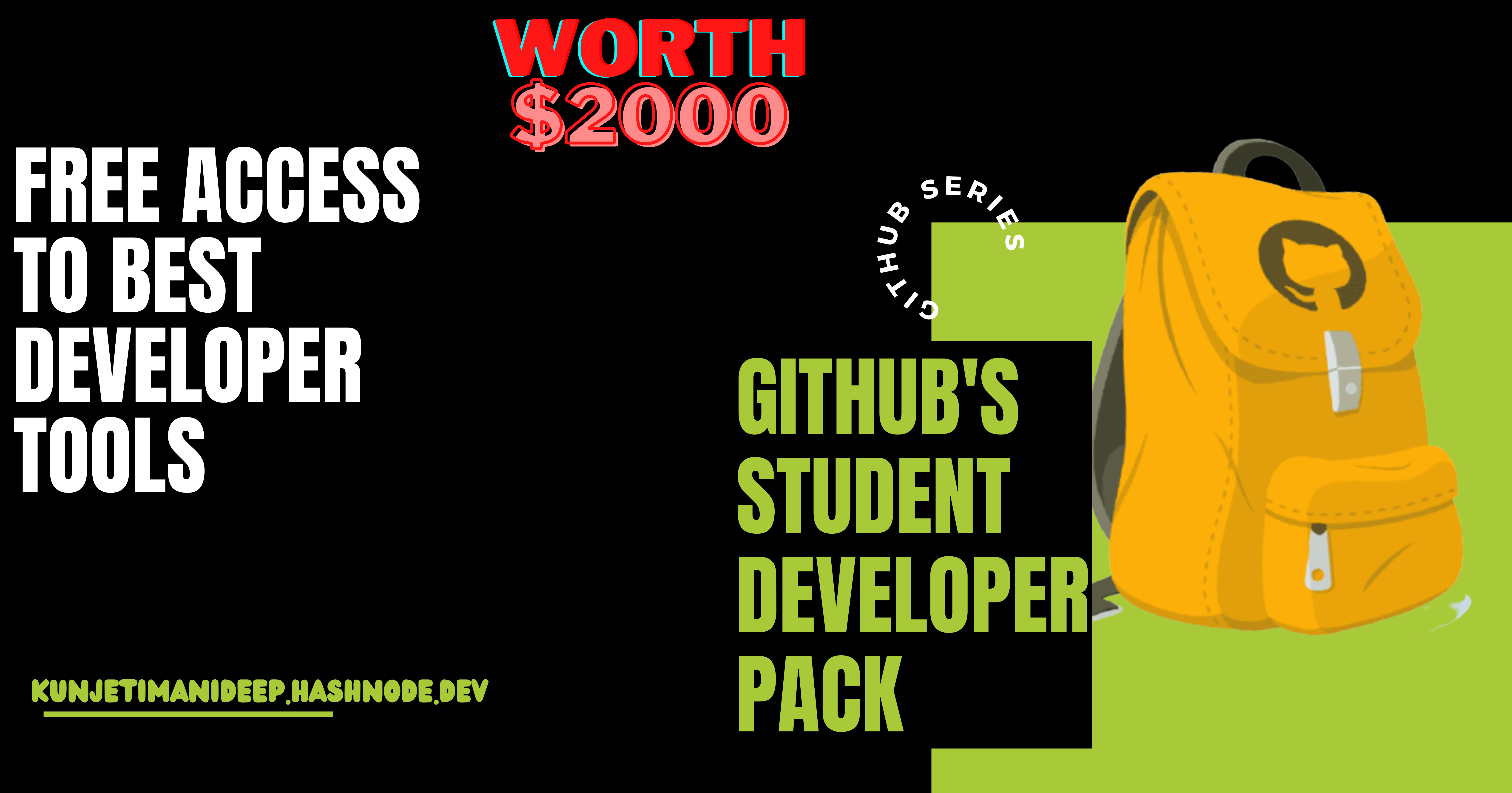 Get your GitHub Student Developer pack🎒