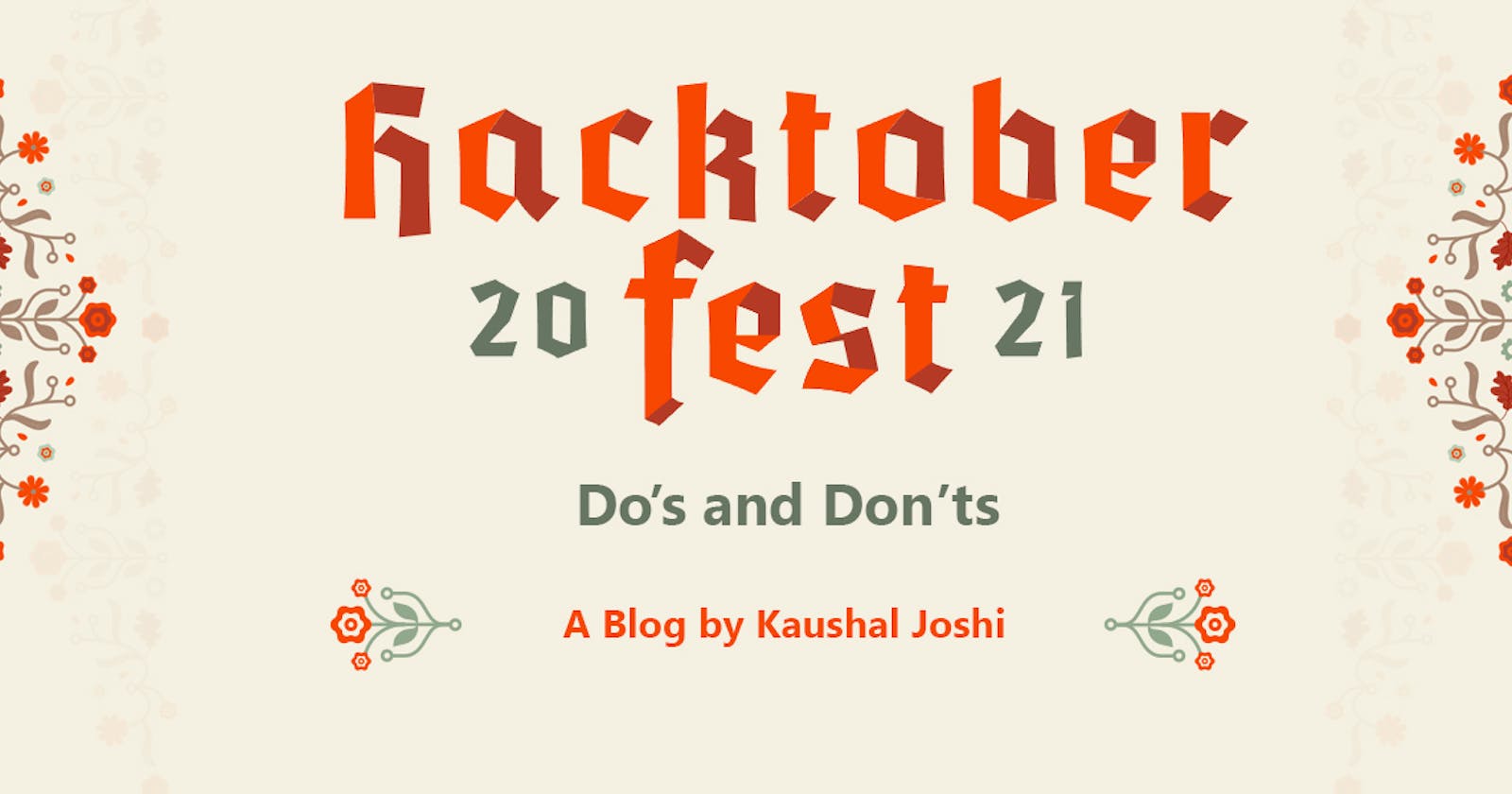 Hacktoberfest: Do's and Dont's