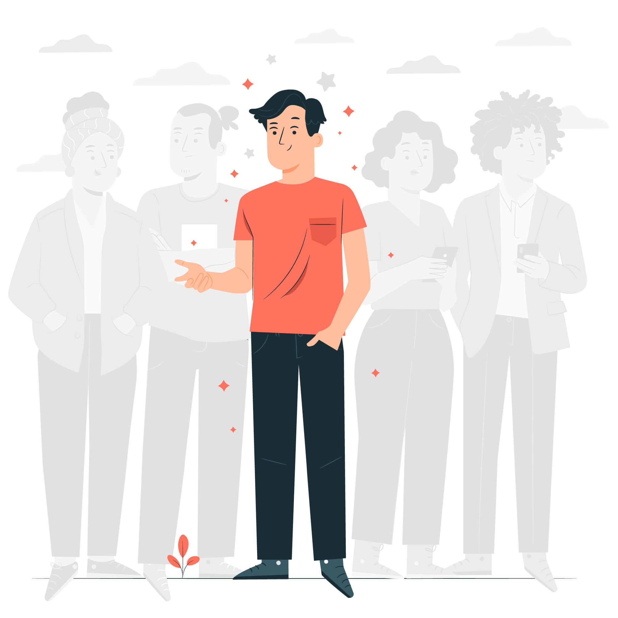 Stand Out: Illustration by https://www.freepik.com/stories