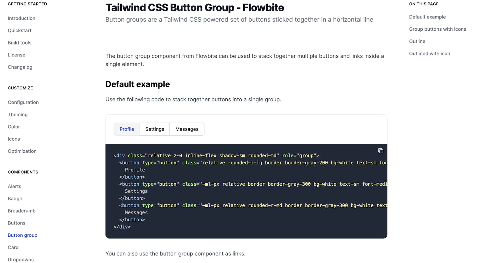Building a Tailwind CSS button group component