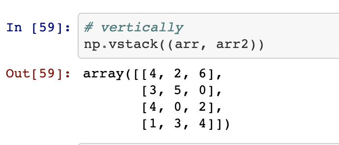 vertical stacking of arrays
