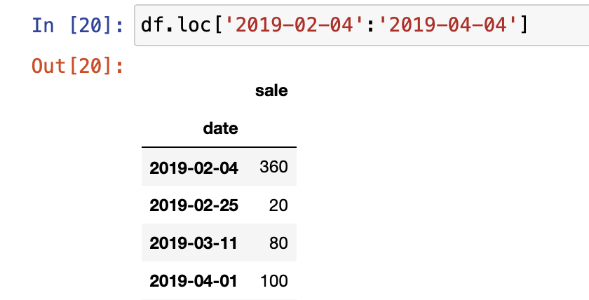 selecting dates by index is easier than using columns