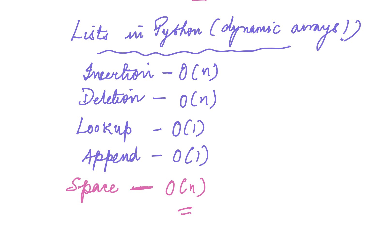 Python lists runtime!  same but not really the same!