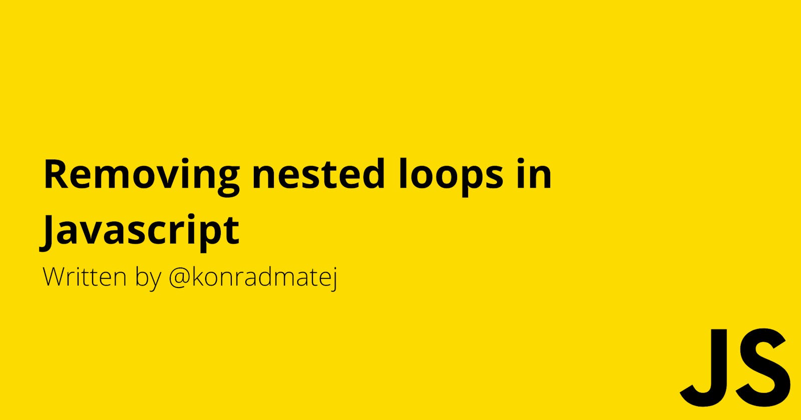 Removing nested loops in Javascript