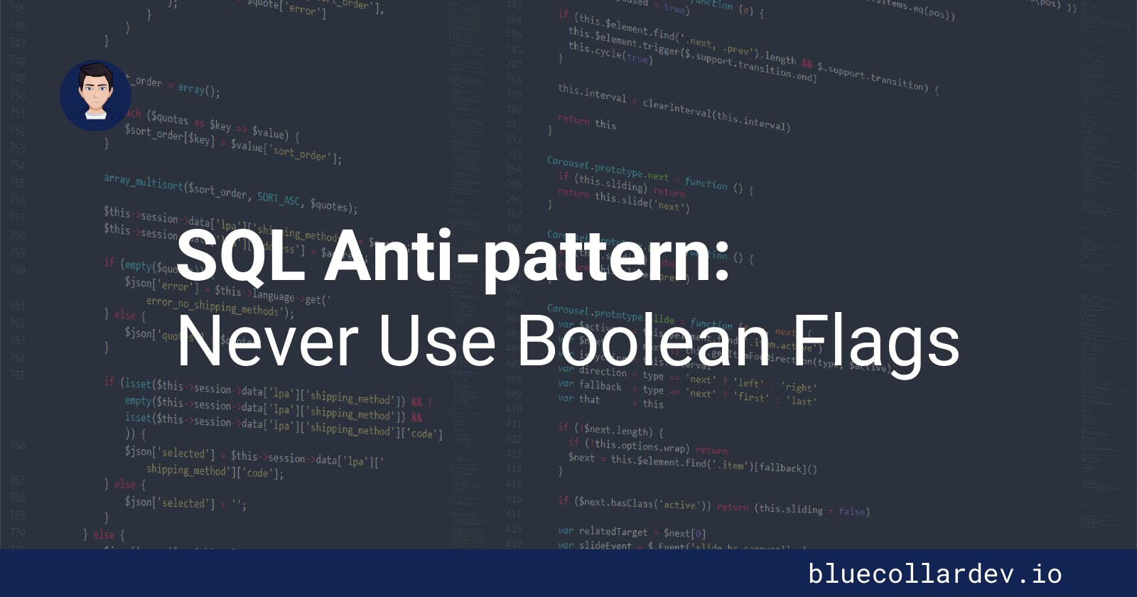 SQL Anti-pattern: Never Use Boolean Flags