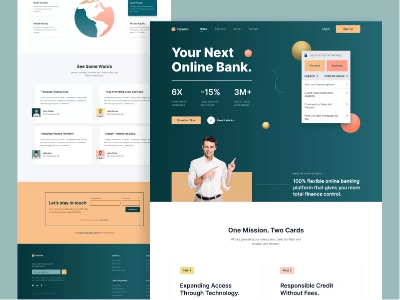 Online Banking Landing Page Design | UI KIT