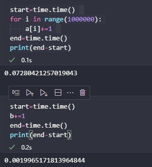The code in the left image is almost 2x faster and in the right image is 36x faster 🤯
