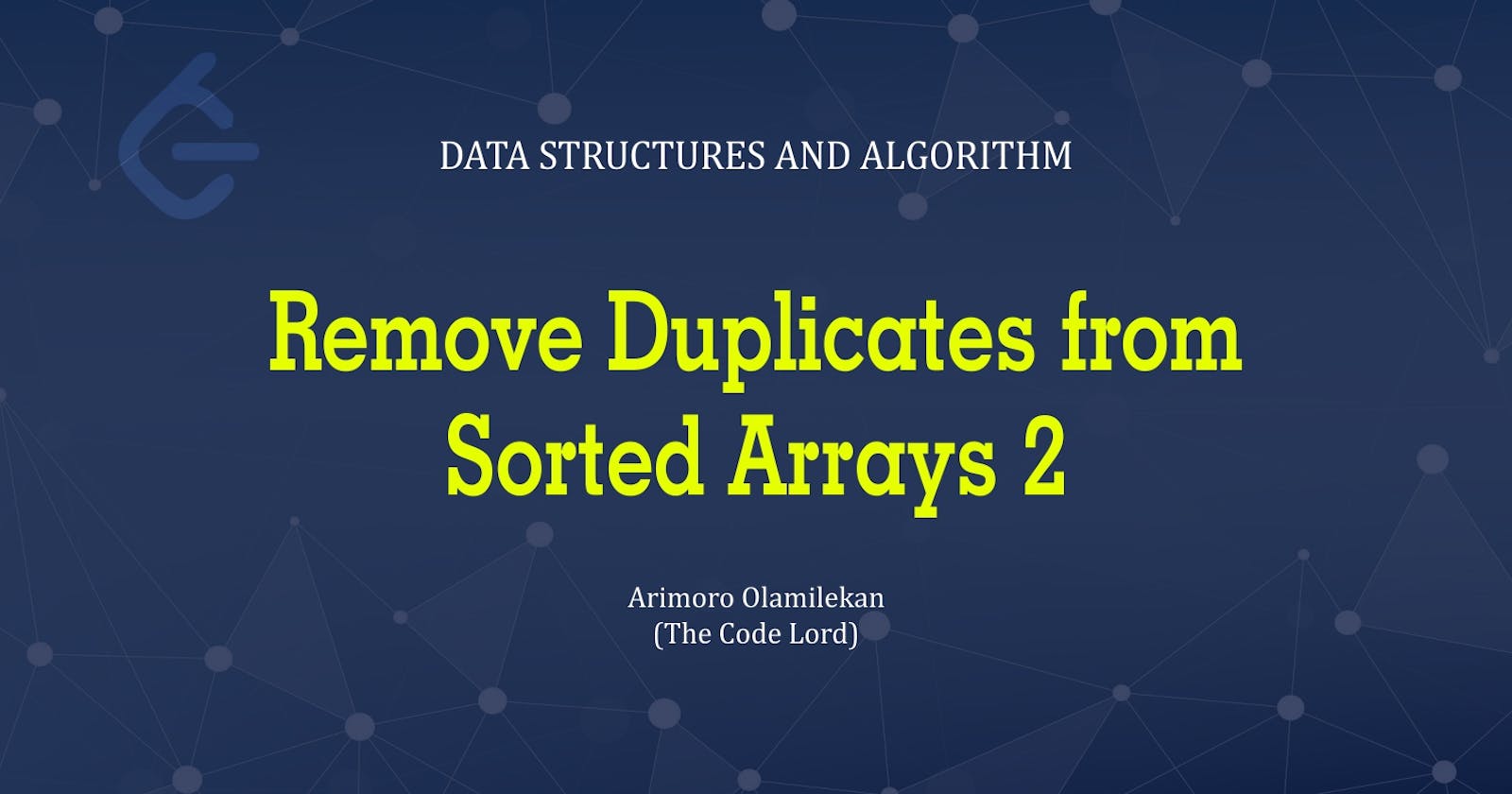 Remove Duplicates from Sorted Array 2