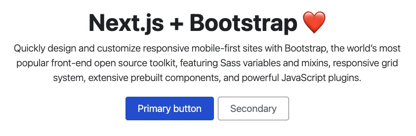 Hero header Bootstrap in Next.js