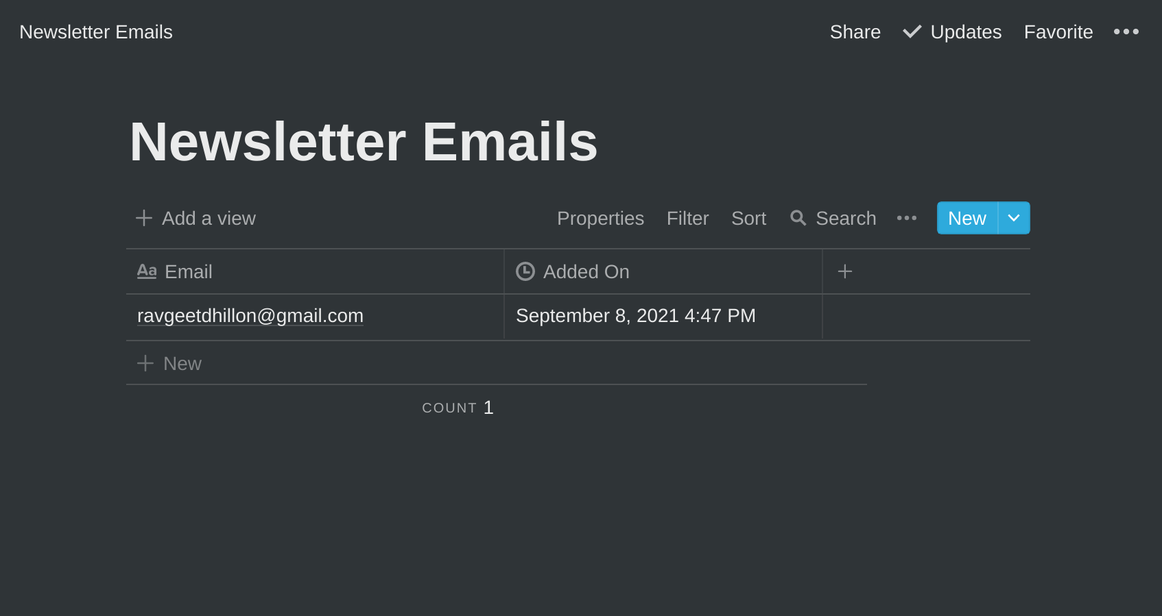 Collecting Email Signups With the Notion API blog