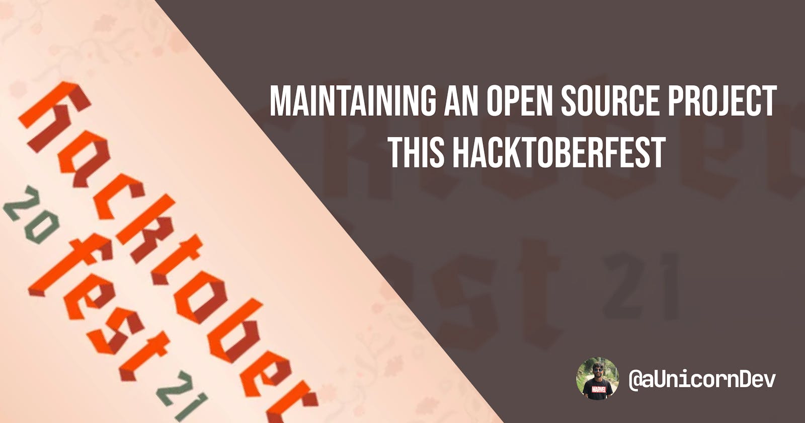 Maintaining an Open Source Project this Hacktoberfest