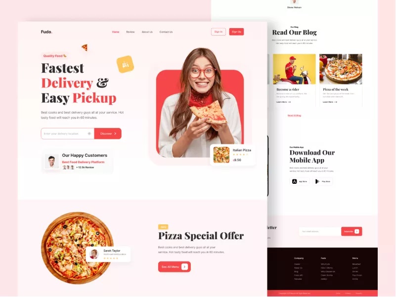 Best Food Landing Page Design