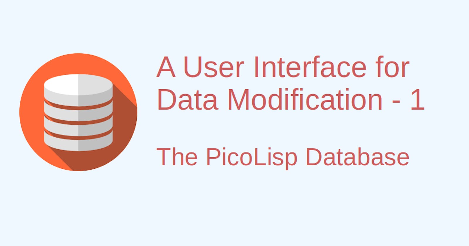 Creating a User Interface for Data Modification, Part 1