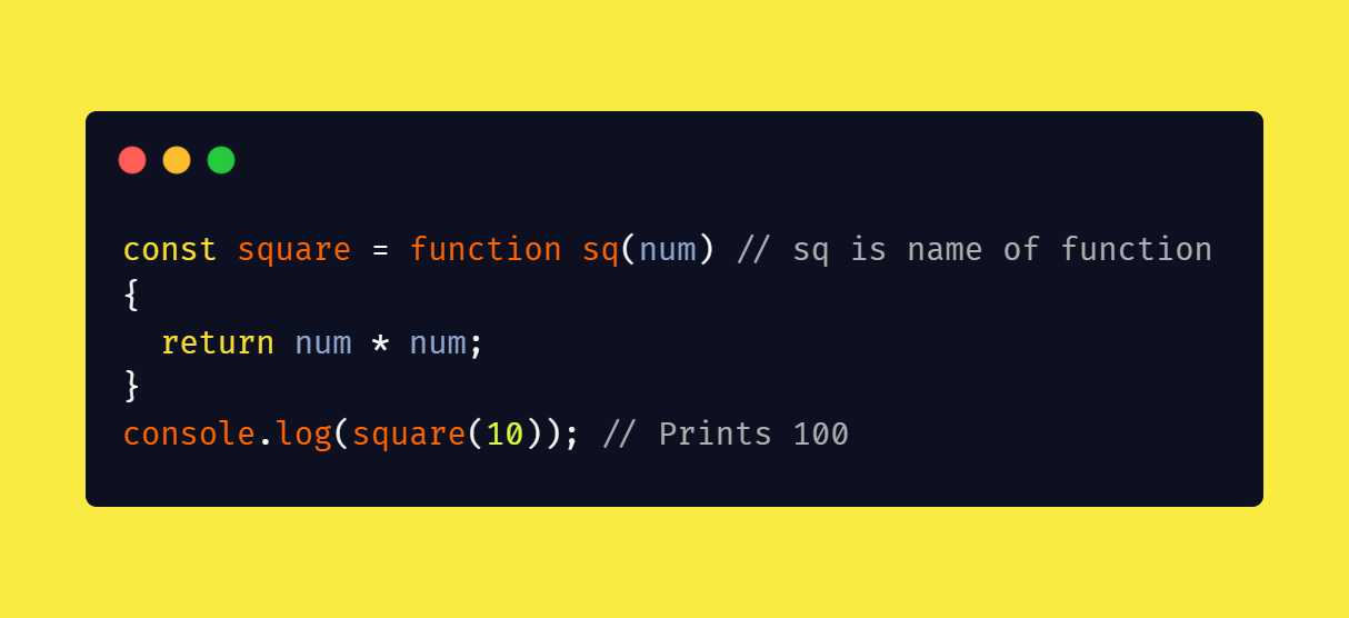 Named function expression