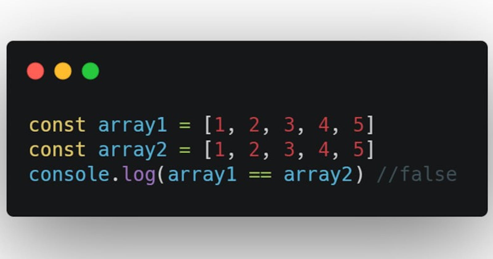 Simplest way to compare two numbers array in JS