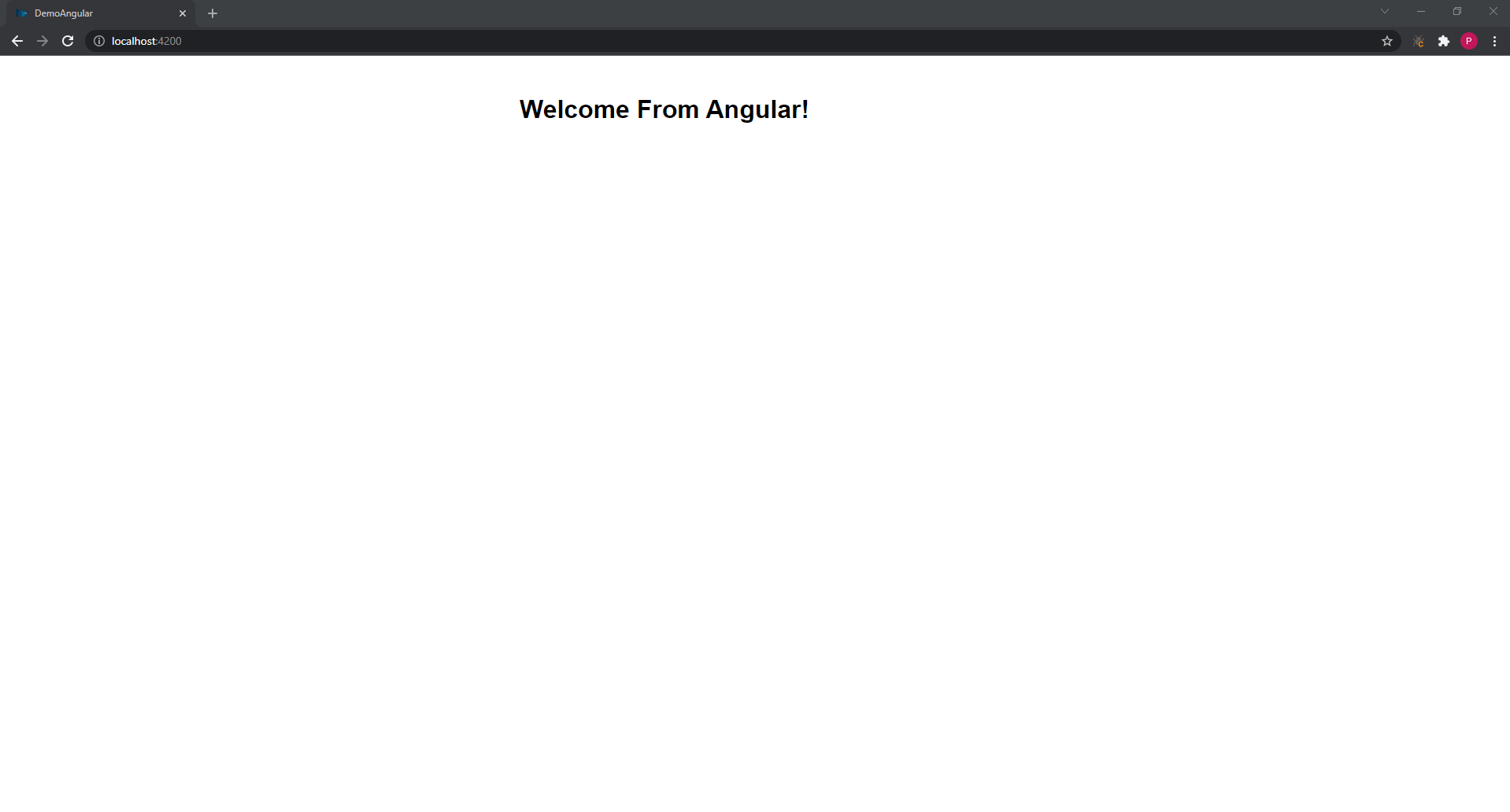 Welcome Angular