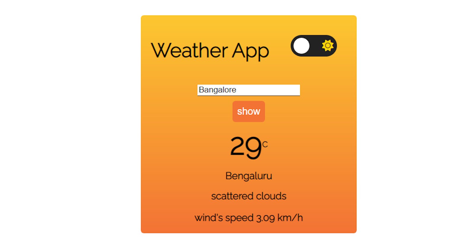 Let's code a weather app