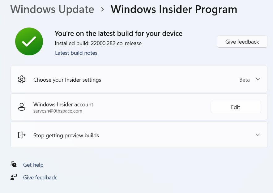 Windows Insider Beta User