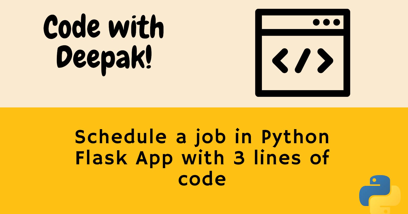 Schedule a job in Python Flask App with 3 lines of code