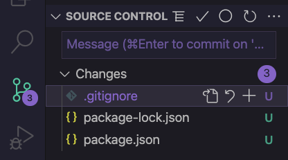 Git commit with gitignore in place