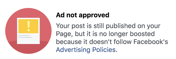 Ad Not Approved