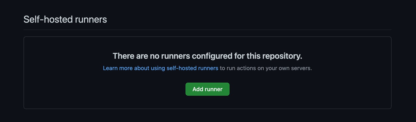 Self-hosted Runners