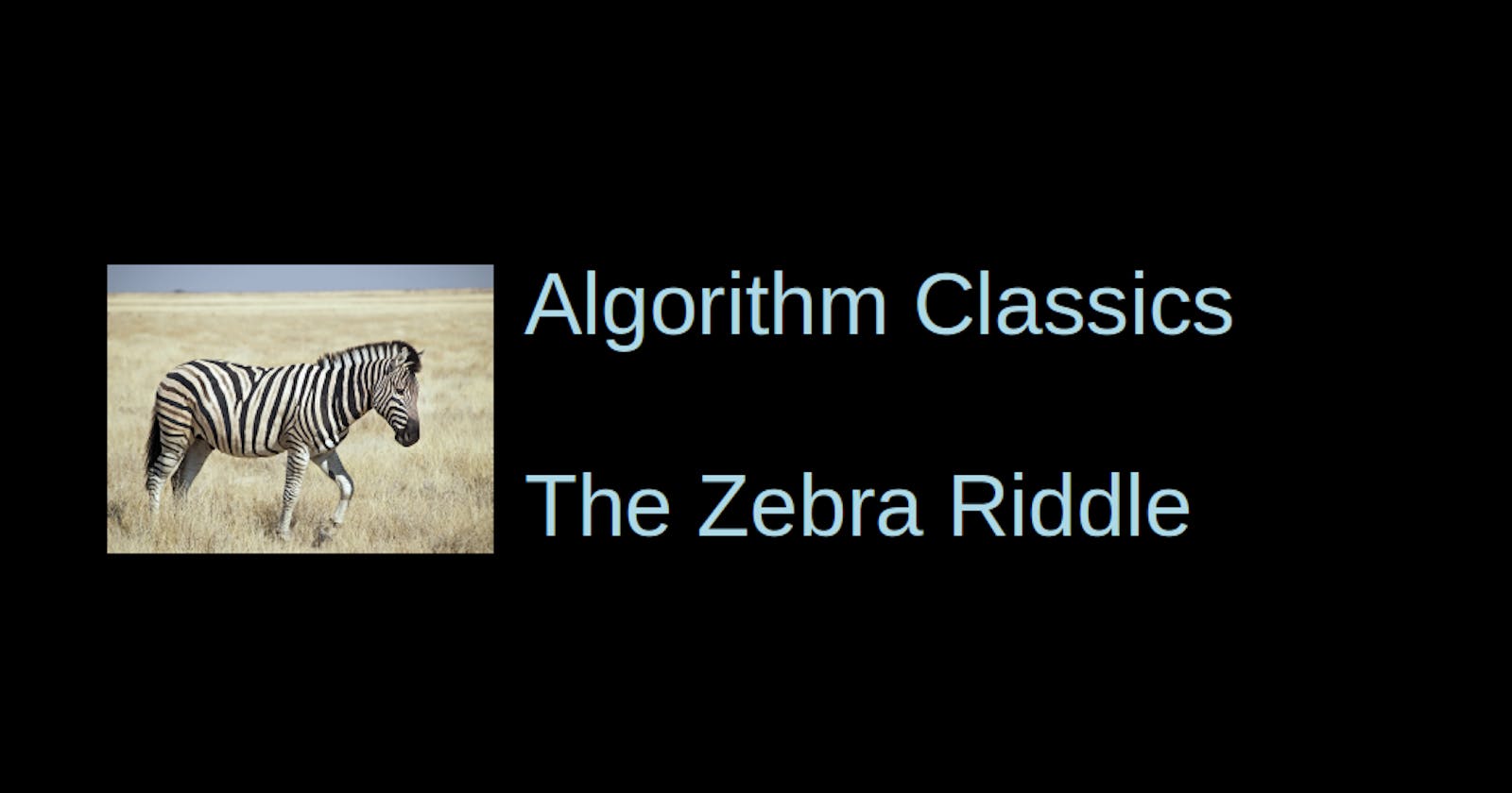 Who owns the Zebra? - A Logic Puzzle