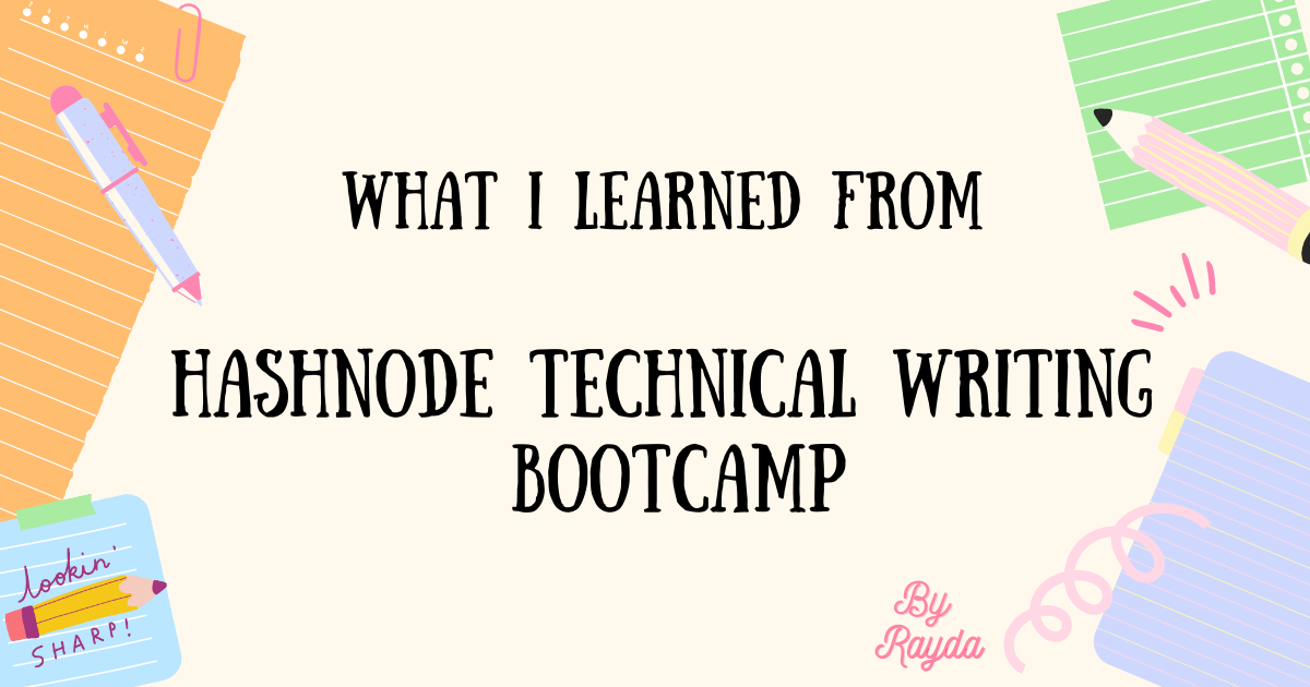 Hashnode Technical Writing Bootcamp
