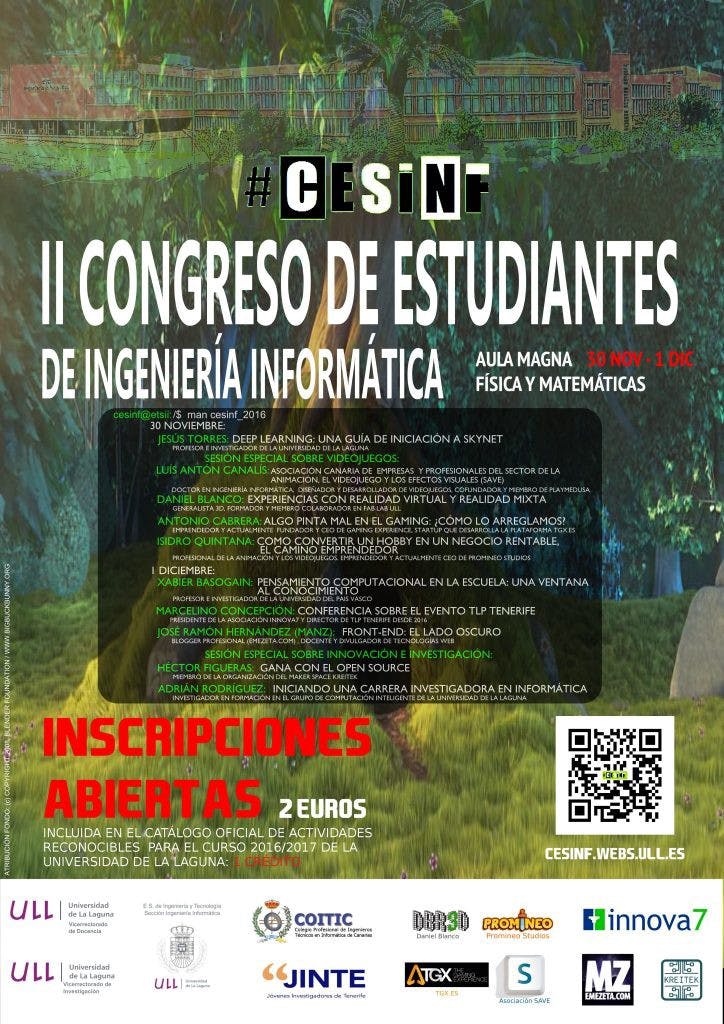 Cartel del II Congreso de Estudiantes de Ingeniería Informática