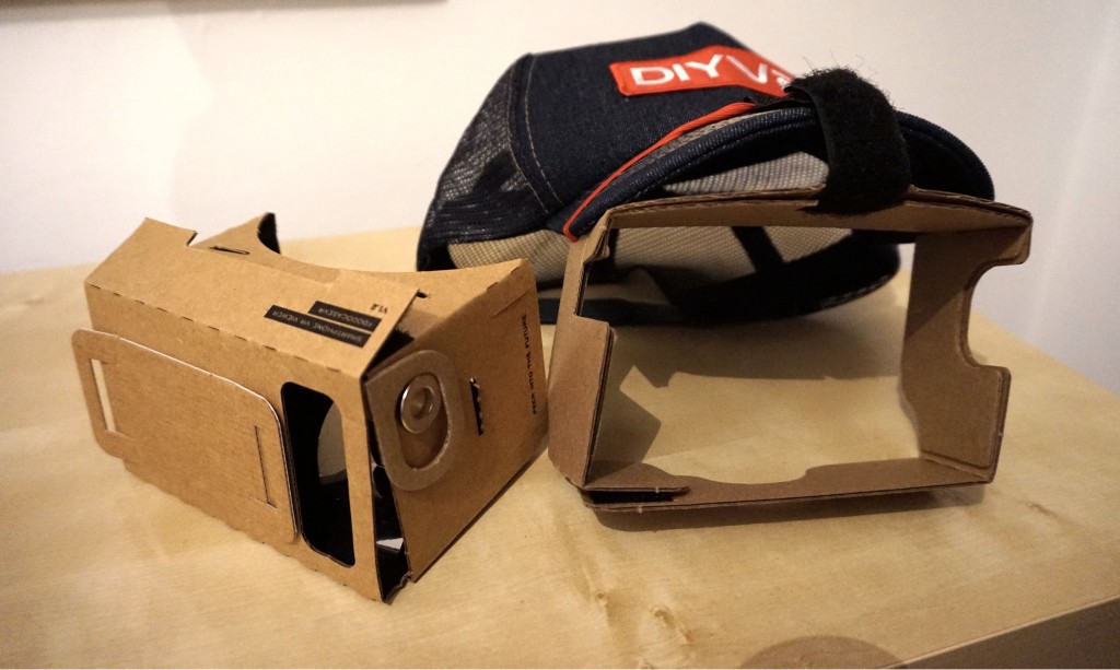 Visor DOBOcase VR, gorra y estructura de cartn diseada para sujetar el visor.