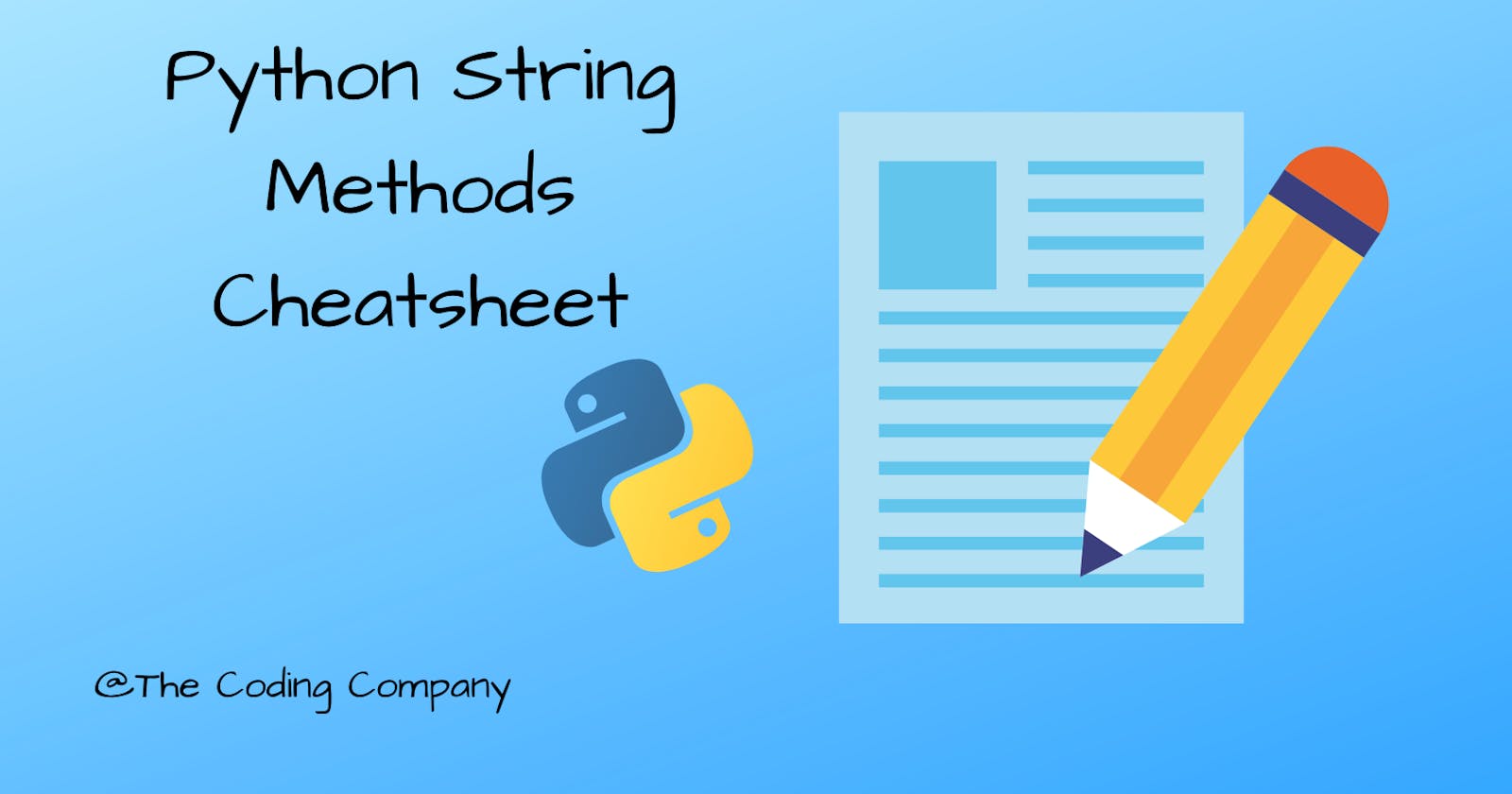 Python String Methods Cheatsheet