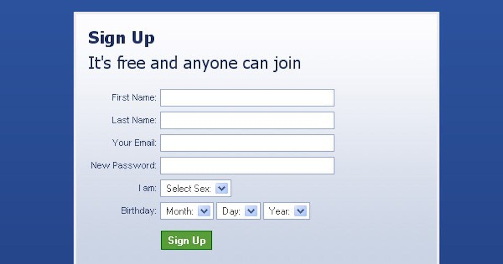 Facebook Sign Up Form Tutorial | React Binden💪👑 x Tailwindcss❤️