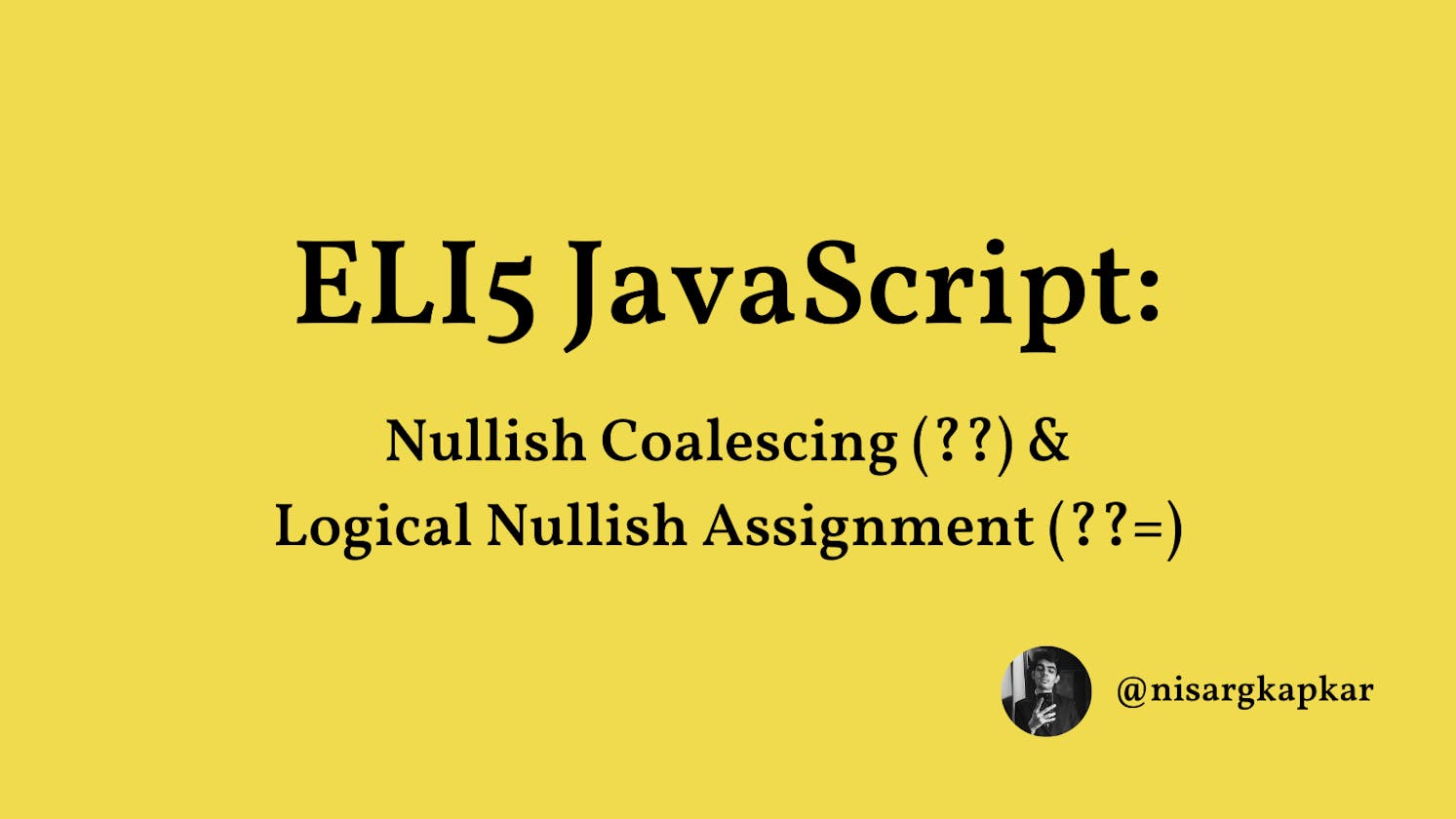 nullish assignment js