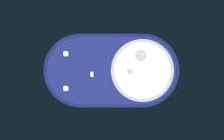 the moon side of the toggle with one of the three stars looking like a rectangle/line instead of a circle