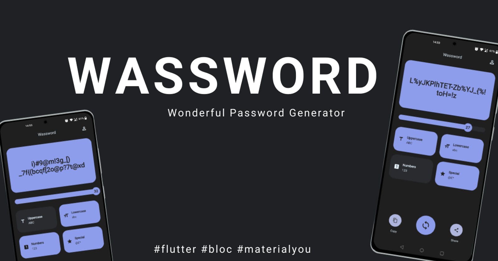 Wassword: A wonderful password generator built in Flutter