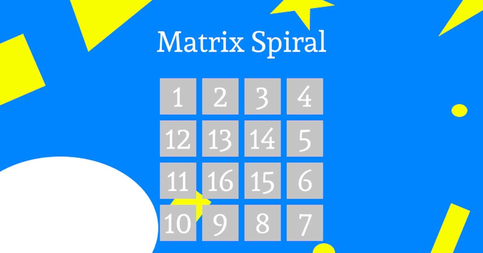 Solving the spiral matrix algorithm in JavaScript