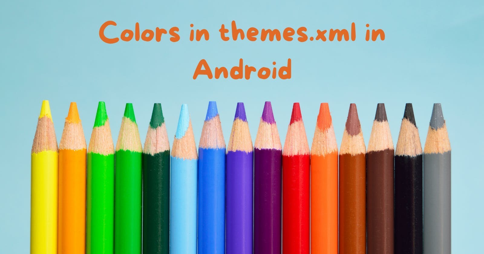 Colors in themes.xml in Android