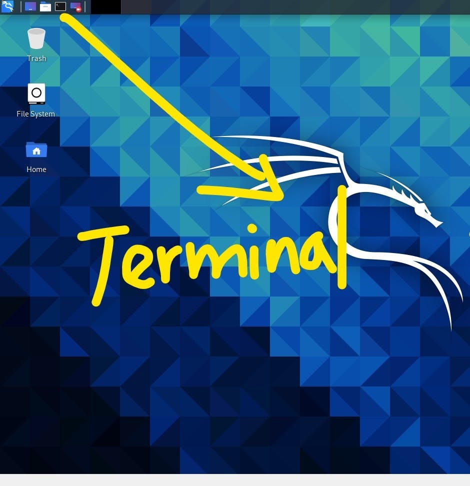 Where you can access Terminal in Kali Linux