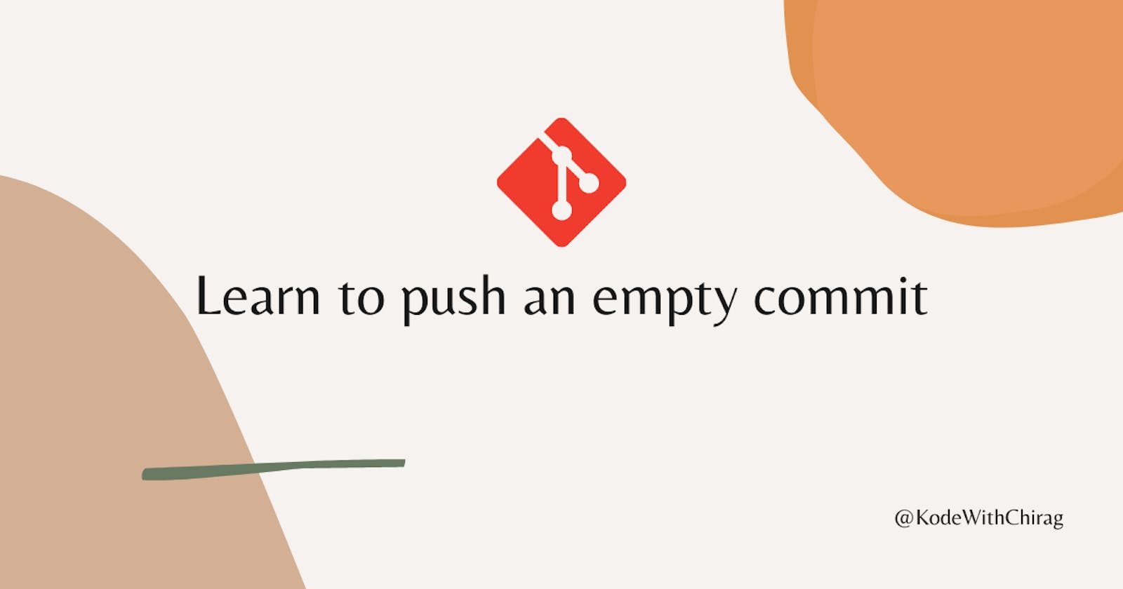 Learn to push an empty commit